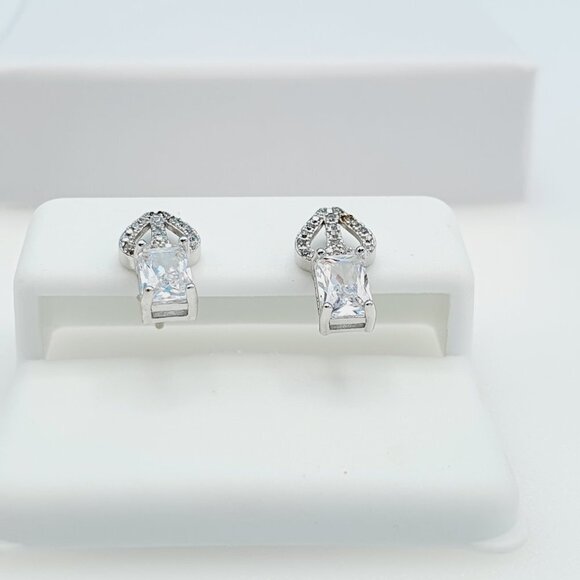 "925 Sterling Silver Cubic Zirconia Earrings, U19254815 - Picture 4 of 11